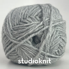 Load image into Gallery viewer, Twisted Love Heart Cable Knit Hat Yarn Kits • Cascade 220 Superwash Merino Yarn & Pattern Silver Heather 26