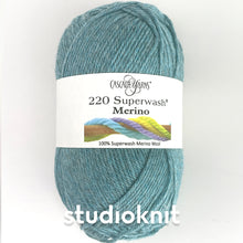 Load image into Gallery viewer, Twisted Love Heart Cable Knit Hat Yarn Kits • Cascade 220 Superwash Merino Yarn & Pattern Summer Sky Heather 50
