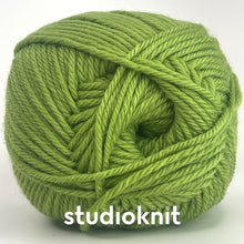 Load image into Gallery viewer, Twisted Love Heart Cable Knit Hat Yarn Kits • Cascade 220 Superwash Merino Yarn & Pattern Peridot 84