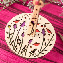 Load image into Gallery viewer, Portable Wrist Yarn Holder • Mini Minder Fluttering Fields