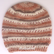 Load image into Gallery viewer, Fair Isle Slouchy Hat Yarn Kits Faded Rose 105
