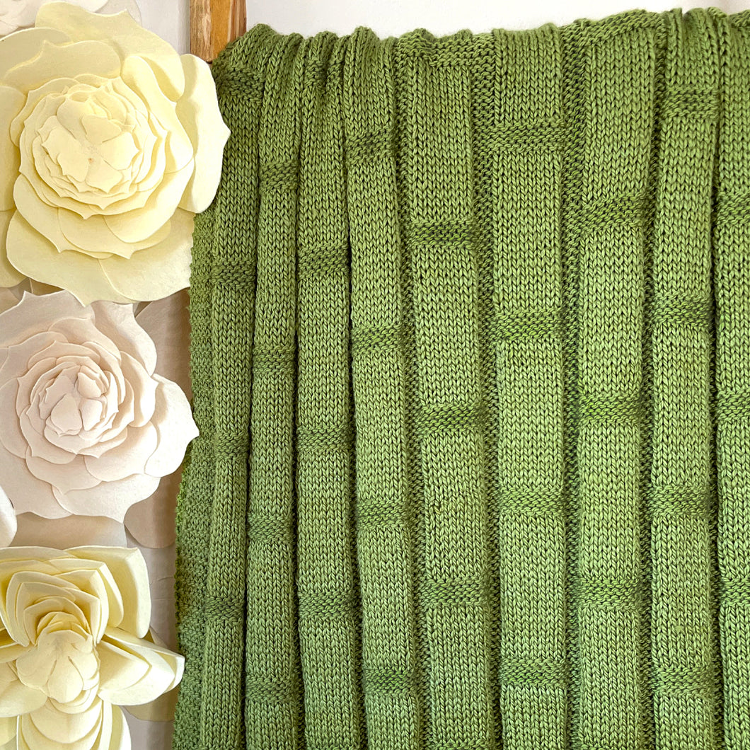 Bamboo Forest Blanket (7 Sizes): Beginner-Friendly Knitting Pattern