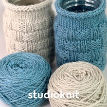 Load image into Gallery viewer, Mason Jar Cozy Yarn Kits (Makes 4 Large Cozies) • Cascade 128 Yarn & Pattern