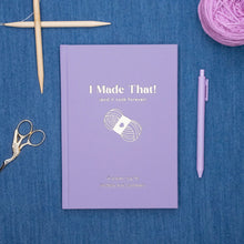 Load image into Gallery viewer, Project Journal Log for Knitters + Crocheters Lilac Journal