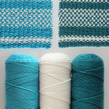 Load image into Gallery viewer, Linen Dishcloth Yarn Kits Ocean Topaz