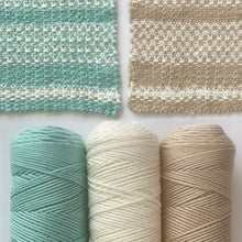 Load image into Gallery viewer, Linen Dishcloth Yarn Kits Seafoam Sand