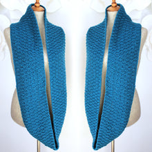 Load image into Gallery viewer, Long Raindrops Infinity Scarf Knitting Pattern (PDF Download)