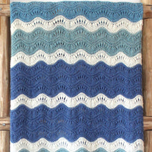 Load image into Gallery viewer, Mavericks Wave Ripple Blanket (6 Sizes): Lace Knitting Pattern