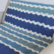 Load image into Gallery viewer, Mavericks Wave Ripple Blanket (6 Sizes): Lace Knitting Pattern