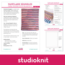Load image into Gallery viewer, Fairyland Snuggles Baby Blanket Knitting Pattern (PDF Download)