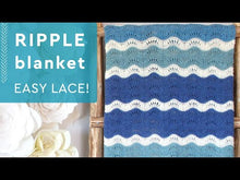 Load and play video in Gallery viewer, Mavericks Wave Ripple Blanket (6 Sizes): Lace Knitting Pattern
