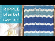Load and play video in Gallery viewer, Mavericks Wave Ripple Blanket (6 Sizes): Lace Knitting Pattern