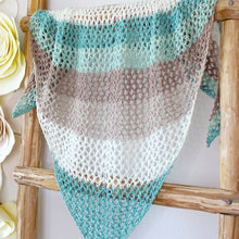 Load image into Gallery viewer, Offshore Mesh Shawl: Easy Lace Knitting Pattern (PDF Download)
