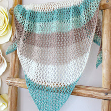 Load image into Gallery viewer, Offshore Mesh Shawl: Easy Lace Knitting Pattern (PDF Download)
