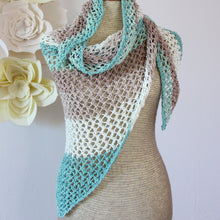 Load image into Gallery viewer, Offshore Mesh Shawl: Easy Lace Knitting Pattern (PDF Download)