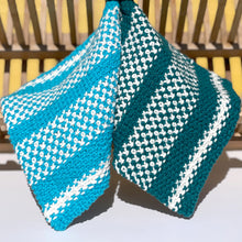Load image into Gallery viewer, Linen Dishcloth Yarn Kits Ocean Topaz