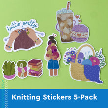 Load image into Gallery viewer, Knitting Stickers (5-Pack)