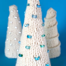 Load image into Gallery viewer, Tabletop Christmas Trees Knitting Pattern (PDF Download)