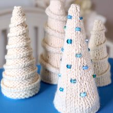 Load image into Gallery viewer, Tabletop Christmas Trees Knitting Pattern (PDF Download)