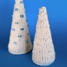 Load image into Gallery viewer, Tabletop Christmas Trees Knitting Pattern (PDF Download)