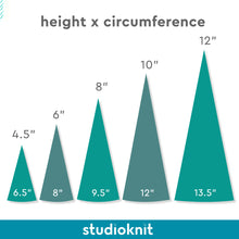 Load image into Gallery viewer, Tabletop Christmas Trees Knitting Pattern (PDF Download)