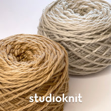 Load image into Gallery viewer, Swift Cowl Yarn Kits (Makes 2 Cowls) • Cascade 128 Yarn & Pattern Light Brown Stripes
