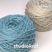 Load image into Gallery viewer, Swift Cowl Yarn Kits (Makes 2 Cowls) • Cascade 128 Yarn & Pattern Summer Sky Blue Stripes