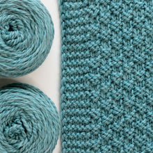 Load image into Gallery viewer, Moss Landing Blanket Yarn Kits • Cascade 128 Yarn & Pattern Summer Sky Heather 1910