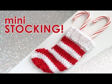Load and play video in Gallery viewer, Mini Christmas Stocking Knitting Pattern (PDF Download)