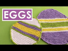 Load and play video in Gallery viewer, Easter Egg Dishcloth Knitting Pattern (PDF Download)