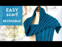 Load and play video in Gallery viewer, Pennant Pleating Scarf Knitting Pattern (PDF Download)
