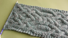 Load image into Gallery viewer, Fancy Celtic Cable Scarf Knitting Pattern (PDF Download)
