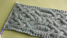 Load image into Gallery viewer, Fancy Celtic Cable Scarf Knitting Pattern (PDF Download)