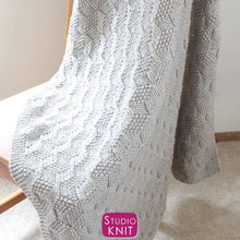 Load image into Gallery viewer, Tumbling Blocks Blanket (6 Sizes): Beginner-Friendly Knitting Pattern