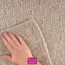 Load image into Gallery viewer, Tumbling Blocks Blanket (6 Sizes): Beginner-Friendly Knitting Pattern