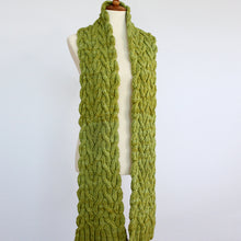 Load image into Gallery viewer, Meadow Vine Reversible Cable Scarf Knitting Pattern (PDF Download)