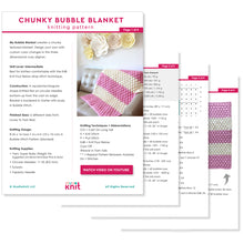 Load image into Gallery viewer, Chunky Blanket in Bubble Stitch (6 Sizes): Knitting Pattern