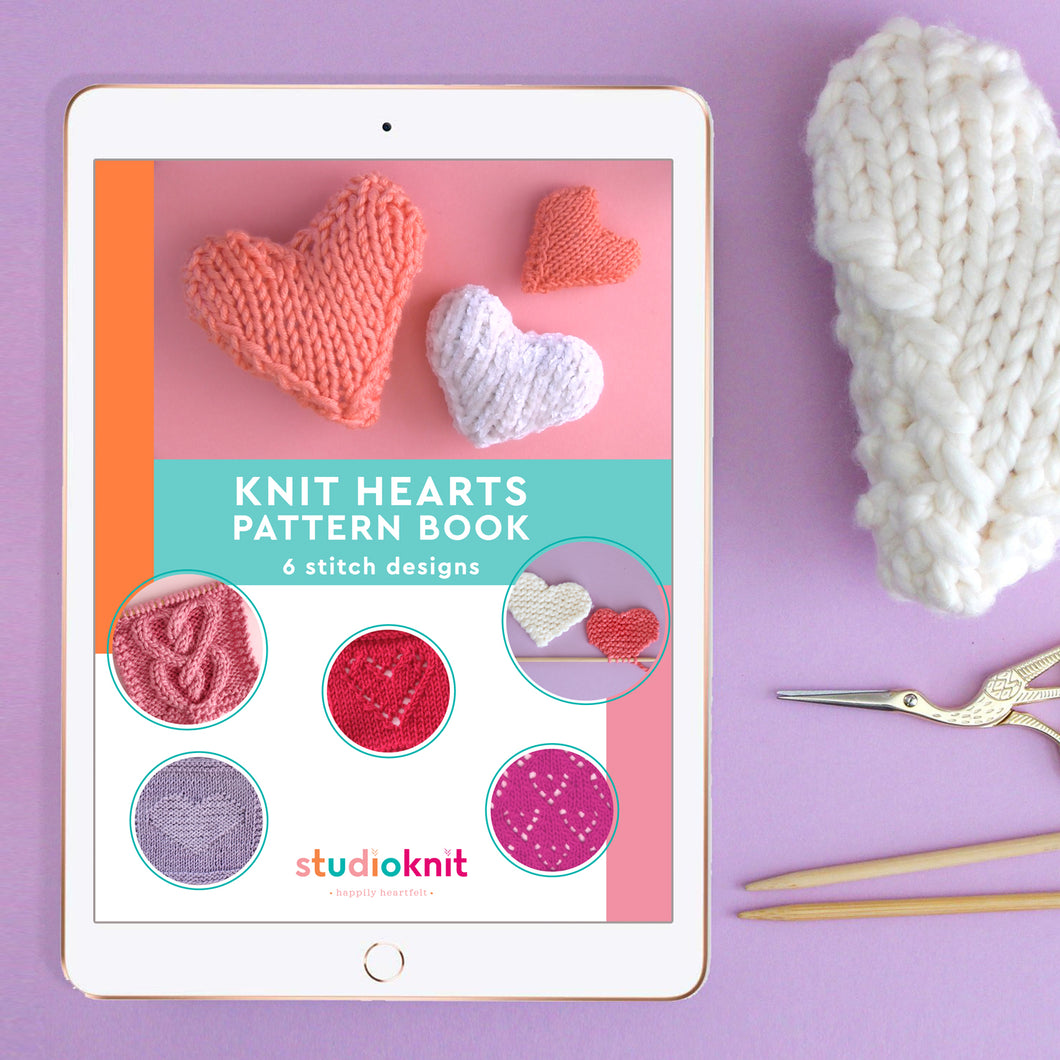 Knit Hearts Pattern Book - 6 Designs (PDF Download)