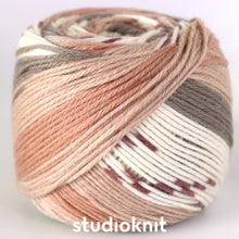 Load image into Gallery viewer, Fair Isle Slouchy Hat Yarn Kits Faded Rose 105
