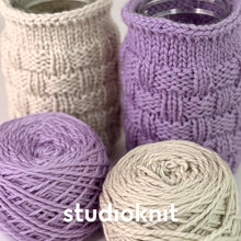 Load image into Gallery viewer, Mason Jar Cozy Yarn Kits (Makes 4 Large Cozies) • Cascade 128 Yarn &amp; Pattern
