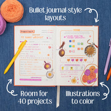 Load image into Gallery viewer, Project Journal Log for Knitters + Crocheters
