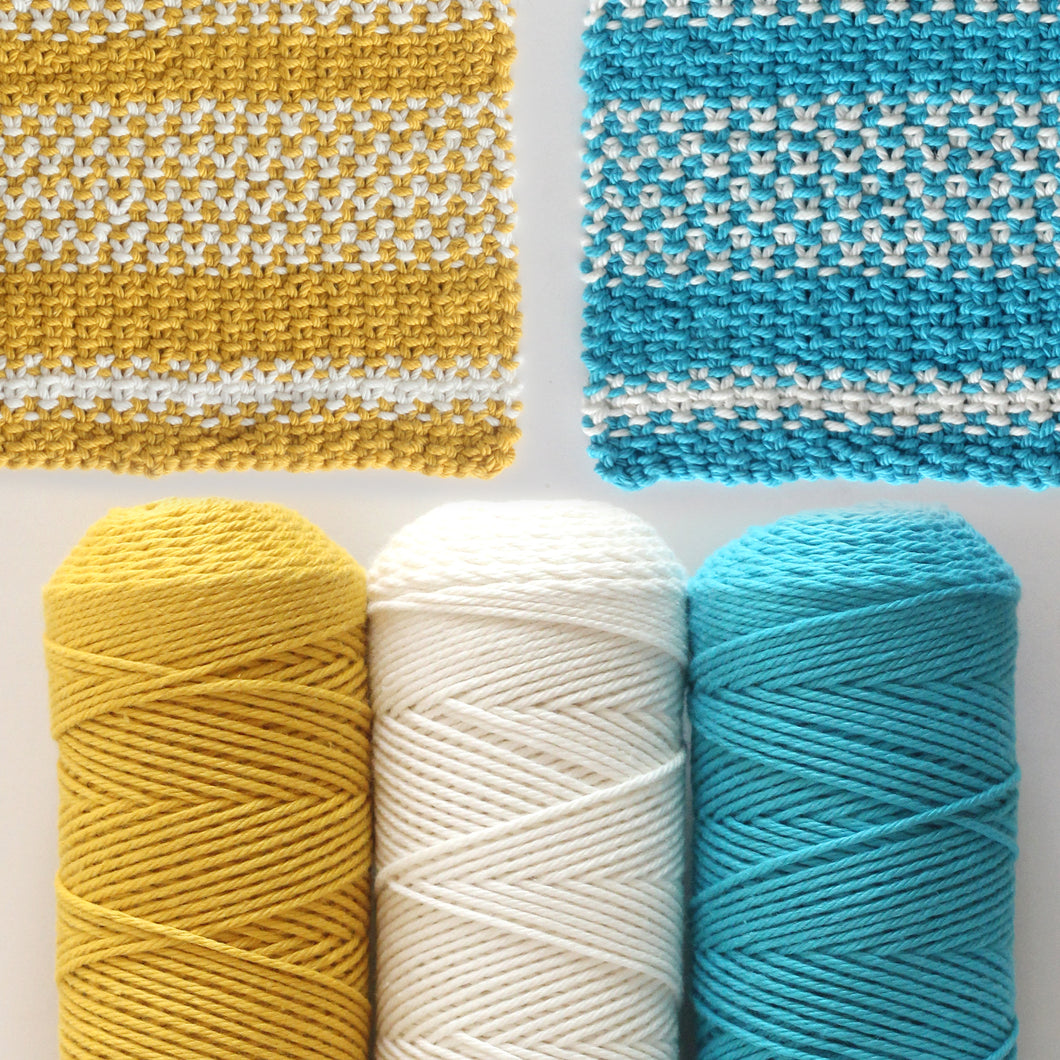 Linen Dishcloth Yarn Kits (Ships USA Only) Clear Skies