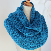 Load image into Gallery viewer, Long Raindrops Infinity Scarf Knitting Pattern (PDF Download)
