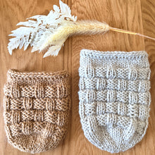 Load image into Gallery viewer, Basket Weave Mason Jar Cozy Knitting Pattern (PDF Download)
