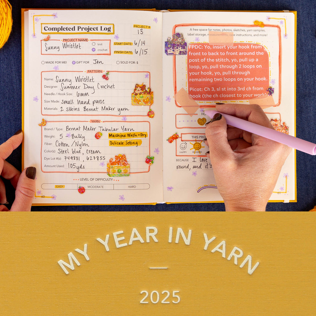 Bullet Journal - My Year in Yarn 2025