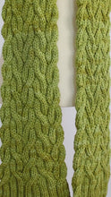 Load and play video in Gallery viewer, Meadow Vine Reversible Cable Scarf Knitting Pattern (PDF Download)
