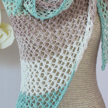 Load and play video in Gallery viewer, Offshore Mesh Shawl: Easy Lace Knitting Pattern (PDF Download)
