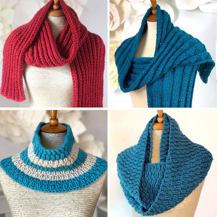 Easy Scarf Knitting Pattern Bundle
