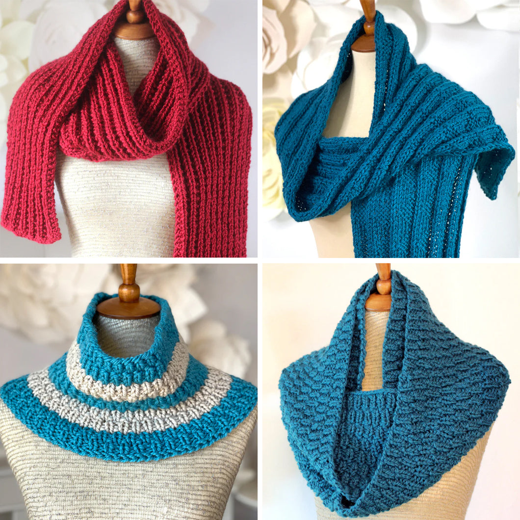 Easy Scarf Knitting Pattern Bundle
