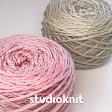 Load image into Gallery viewer, Swift Cowl Yarn Kits (Makes 2 Cowls) • Cascade 128 Yarn &amp; Pattern Light Pink Stripes
